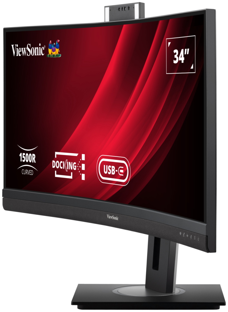 ViewSonic VG3457CV 34" 21:9,3440 x 1440,SuperClear®VA,zakřivený,2 HDMI,DP,100W USB-C,RJ45,USB,speakers,výš. nast.,webcam